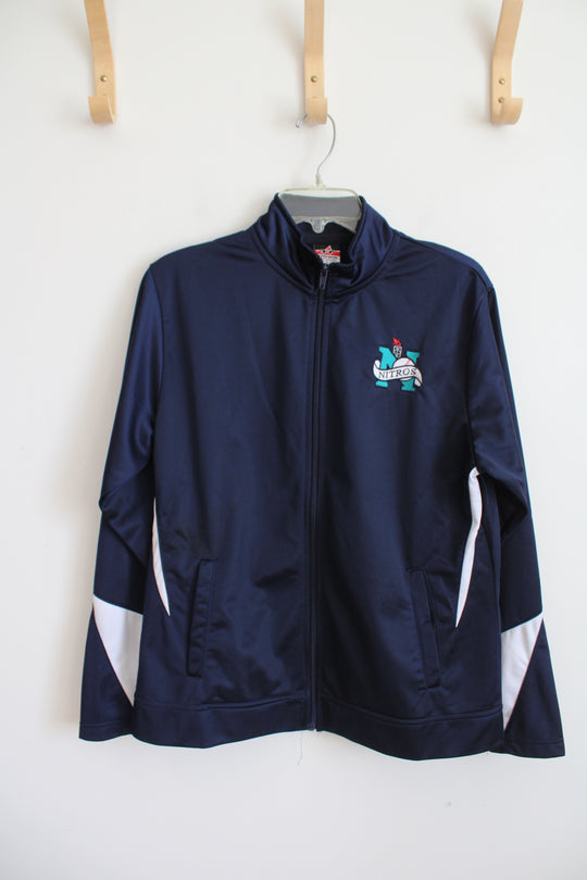 Alleson Navy Nitros Baseball Full Zip Jacket | L
