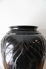 Vintage Anchor Hocking Black Vase | 16"