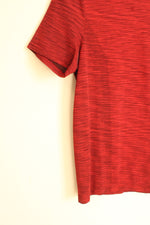 Under Armour Red Printed SS Athletic Shirt | L