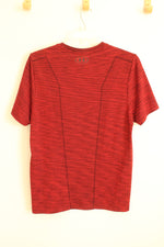 Under Armour Red Printed SS Athletic Shirt | L