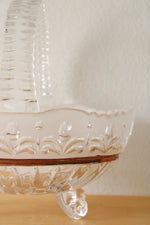 Vintage Cut Glass Basket
