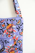 Vera Bradley Mural Garden Purple Hipster Crossbody Bag