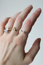 Genuine Diamond 10K White Gold Ring | Size 6