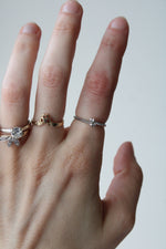 Genuine Diamond 10K White Gold Ring | Size 6