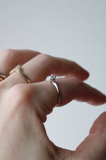 Genuine Diamond 10K White Gold Ring | Size 6