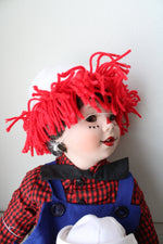 Danbury Mint Collectible Raggedy Andy Porcelain Doll