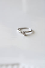 Genuine Diamond 10K White Gold Ring | Size 6