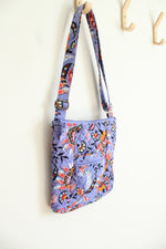 Vera Bradley Mural Garden Purple Hipster Crossbody Bag