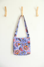 Vera Bradley Mural Garden Purple Hipster Crossbody Bag