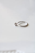 Genuine Diamond 10K White Gold Ring | Size 6