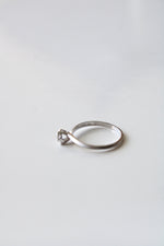 Genuine Diamond 10K White Gold Ring | Size 6