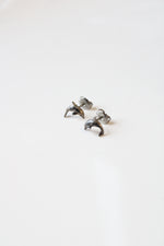 Dolphin Stud Sterling Silver Earrings