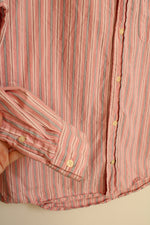 Old Navy Pink and Blue Cotton Striped LS Button down Shirt | M