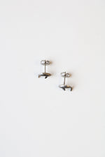 Dolphin Stud Sterling Silver Earrings