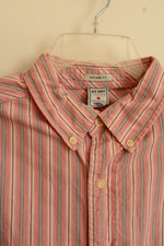 Old Navy Pink and Blue Cotton Striped LS Button down Shirt | M