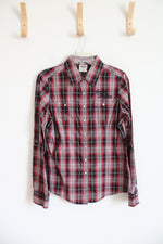 Harley-Davidson Blue Studded Button Down Plaid Shirt | M