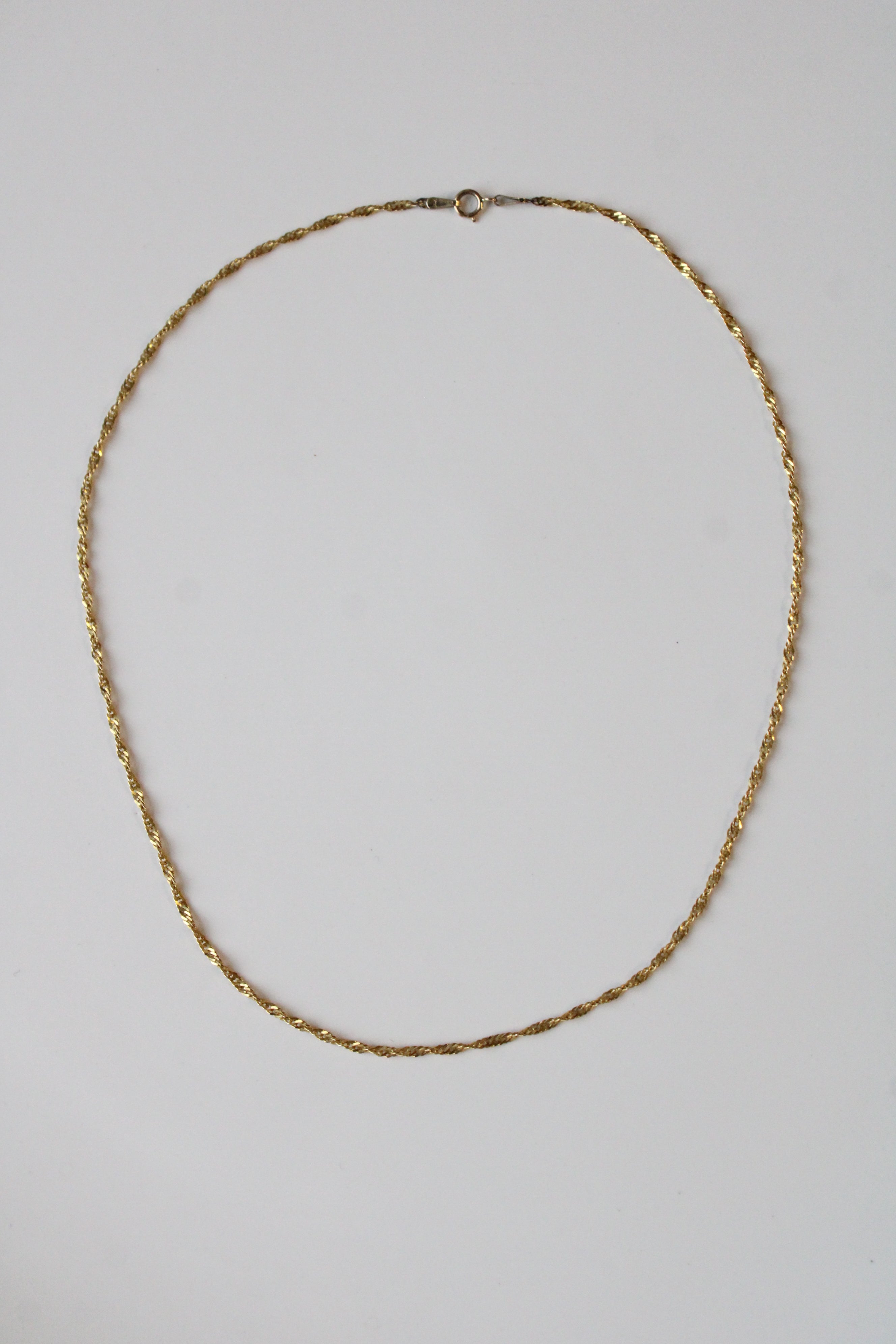 14K Yellow Gold Twist Chain Necklace