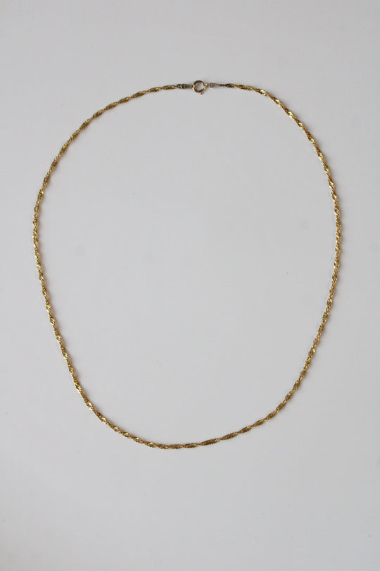 14K Yellow Gold Twist Chain Necklace