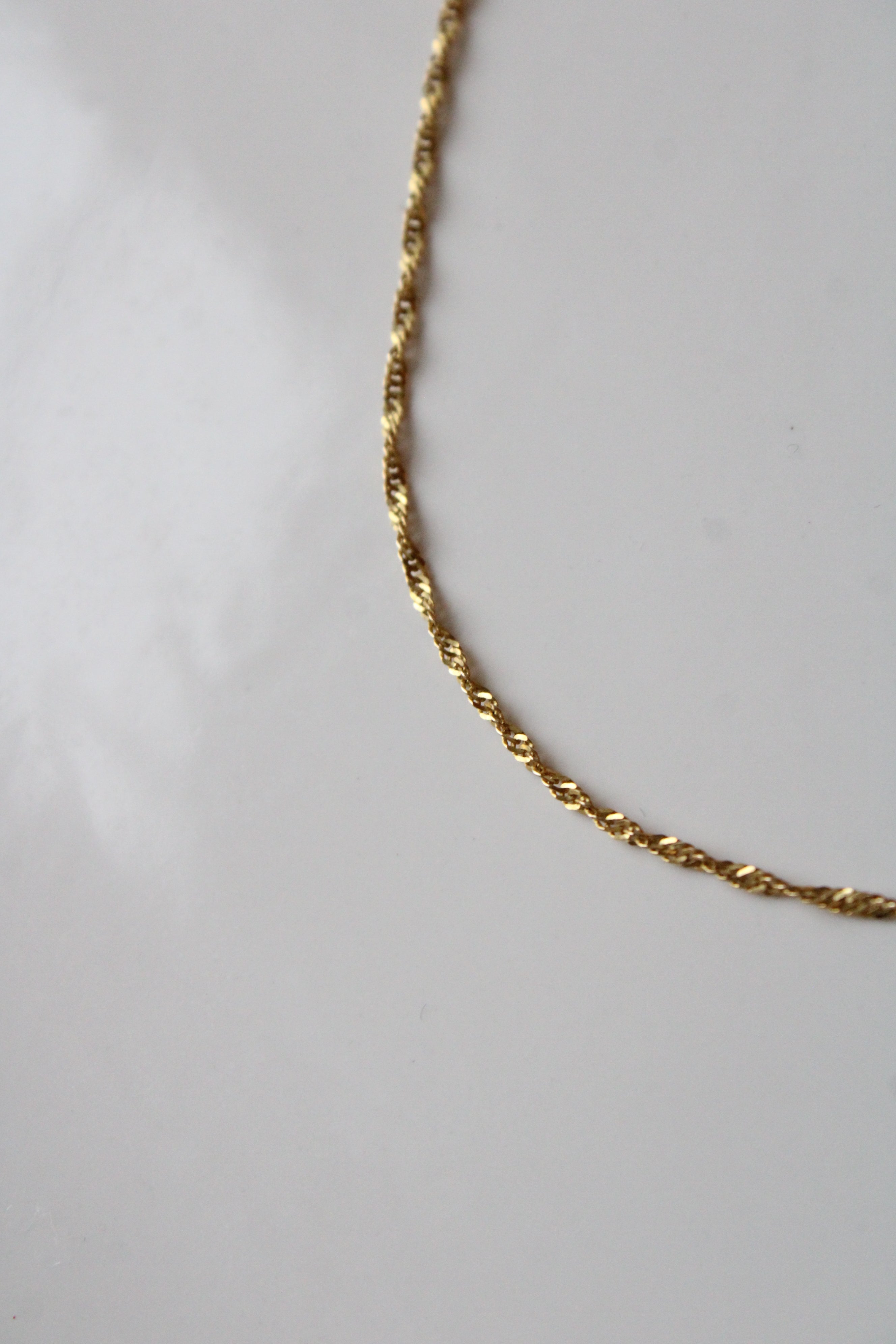 14K Yellow Gold Twist Chain Necklace