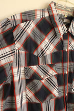 Canyon Guide Blue Green and Orange Plaid Button-down Western Shirt | XL