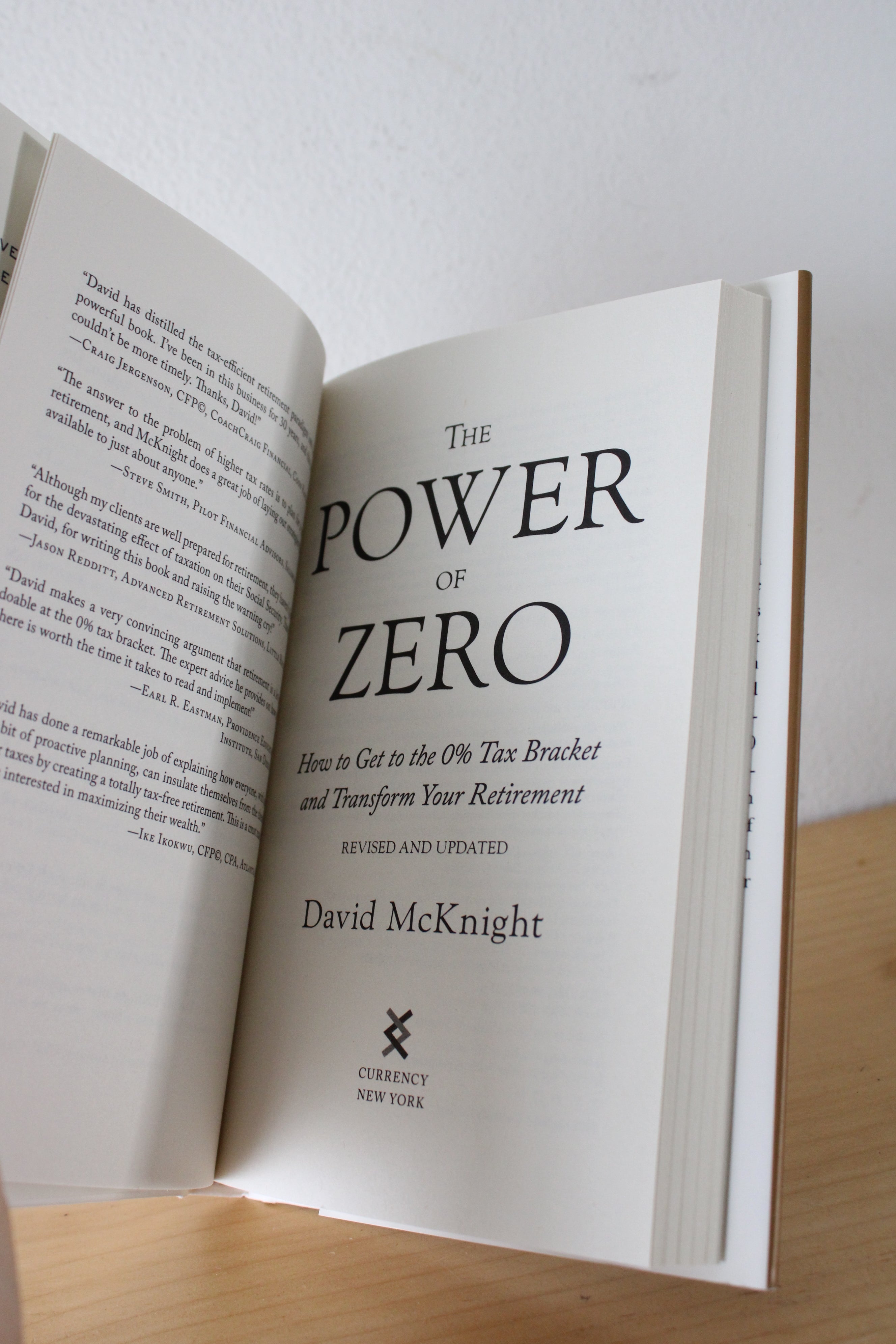 The Power Of Zero: How To Get To The 0% Tax Bracket & Transform Your Retirement By David McKnight