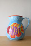 Hand Painted In Thailand Blue Fish Drink Ceramic Pitcher