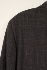 Express Extra Slim Burgundy and Gray Plaid Blazer | 38