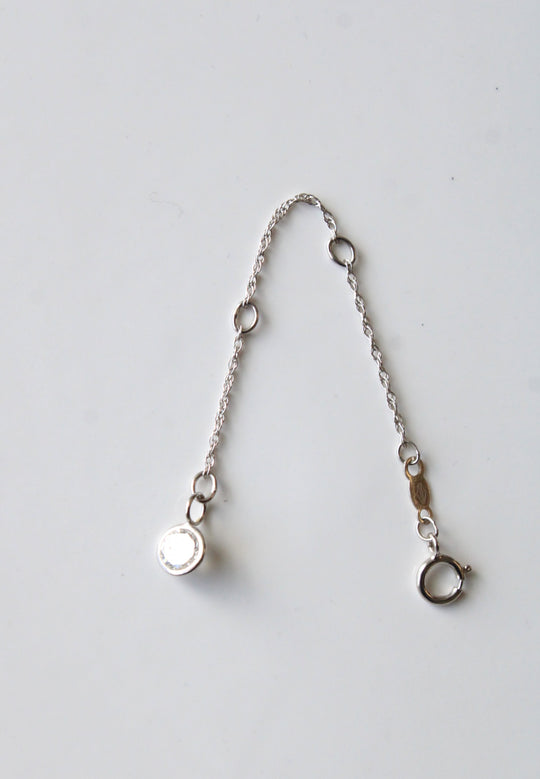 14K White Gold Necklace Extender