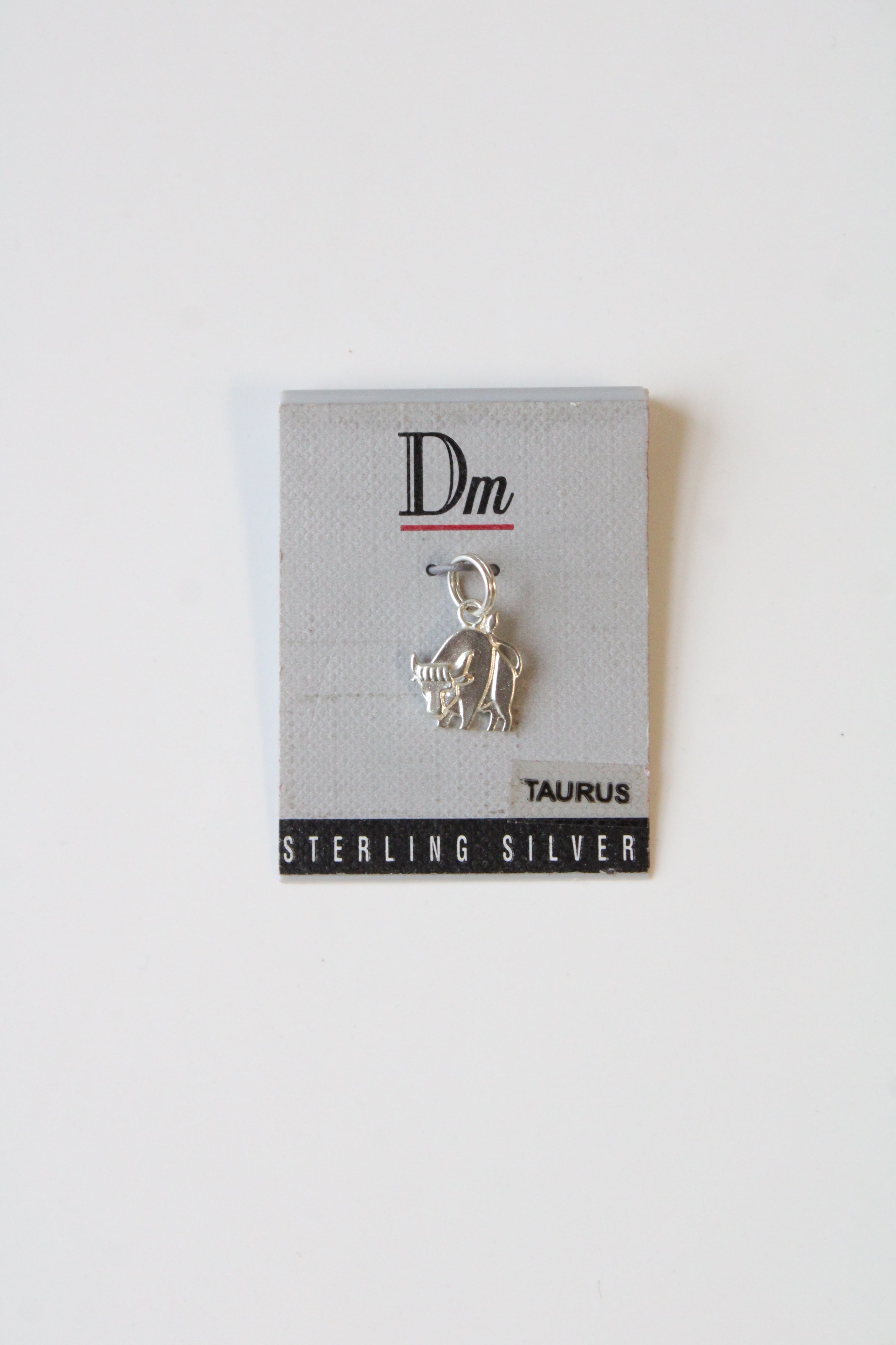 DM Sterling Silver Taurus Bull Charm Pendant