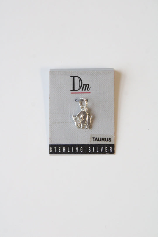 DM Sterling Silver Taurus Bull Charm Pendant