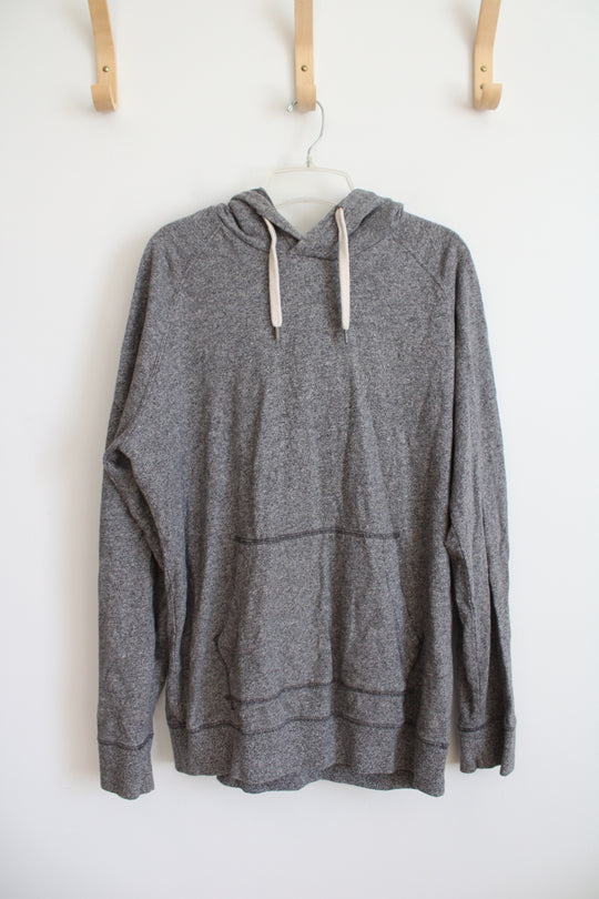 American Eagle Standard Fit Gray Hoodie | L