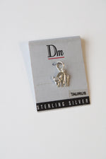 DM Sterling Silver Taurus Bull Charm Pendant
