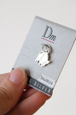 DM Sterling Silver Taurus Bull Charm Pendant