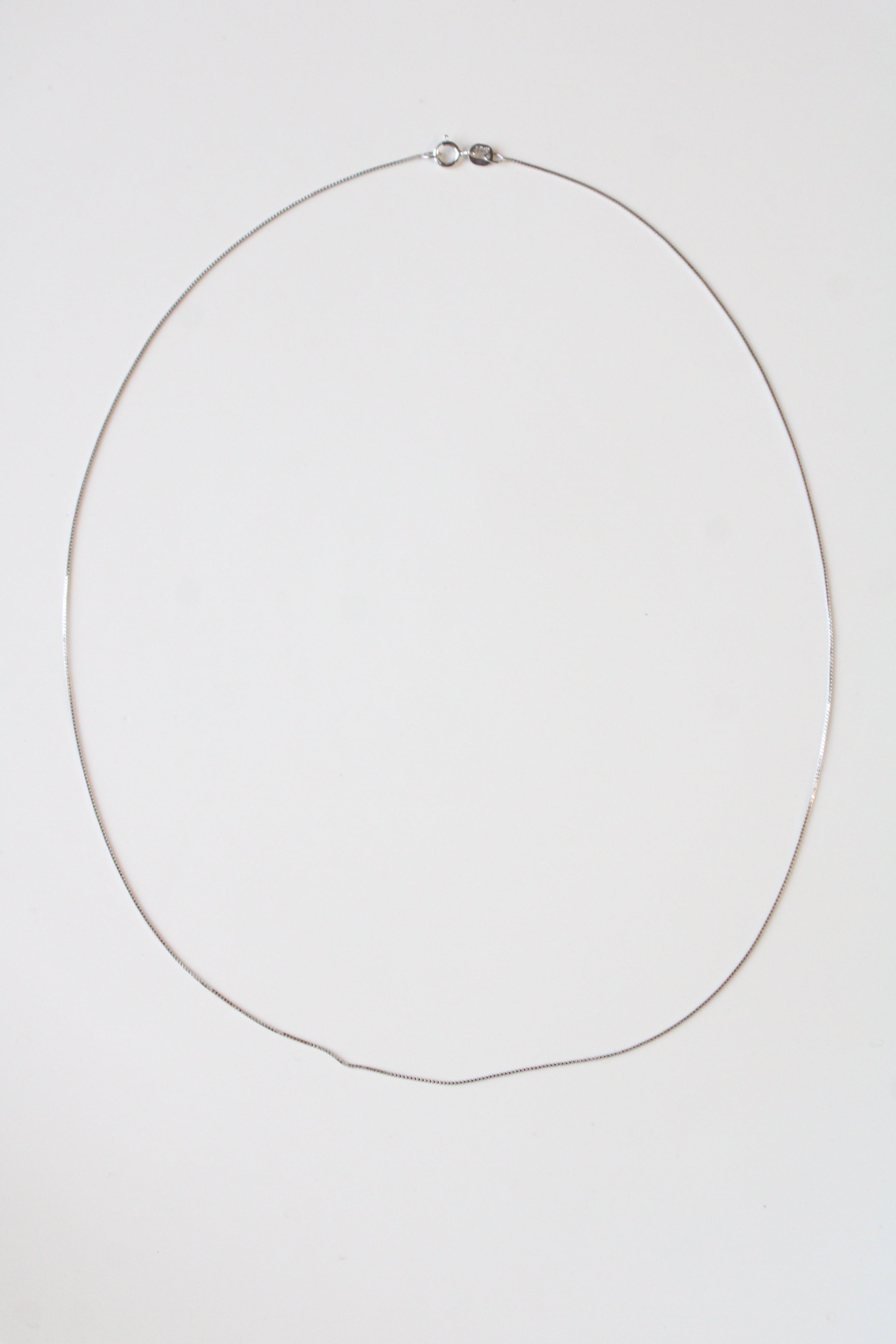 14K White Gold Chain Necklace