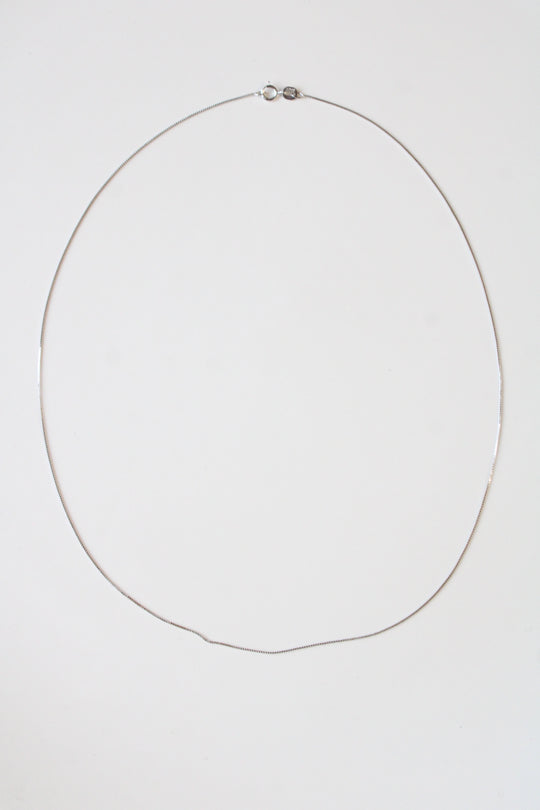 14K White Gold Chain Necklace