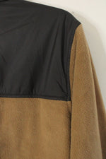 Columbia Tan and Black Fleece Zip-up Jacket | M