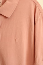 American Eagle Light Pink Cotton SS Polo Shirt | L