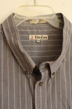 Foxfire Gray Plaid LS Button-down Shirt | 3XL