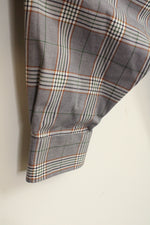 NEW Oak Hill Gray and Tan Plaid Button down Shirt | 2XL