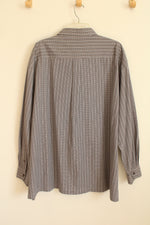Foxfire Gray Plaid LS Button-down Shirt | 3XL