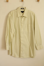 Axcess Lime Green Cotton Striped LS Button-down Shirt | XL