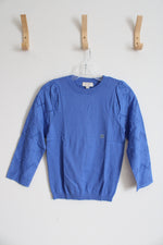 NEW LOFT Blue Eyelet Sleeve Top | XXS Petite