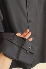 Van Heusen Dark Gray Long Sleeve Button Down Shirt | M