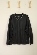 Nike Golf Black V-neck Windbreaker Pullover | XL