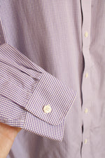 Croft and Barrow Purple and White Plaid Button-down Shirt | L