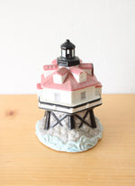 Thomas Point Lefton Hand Painted Ceramic Lighthouse