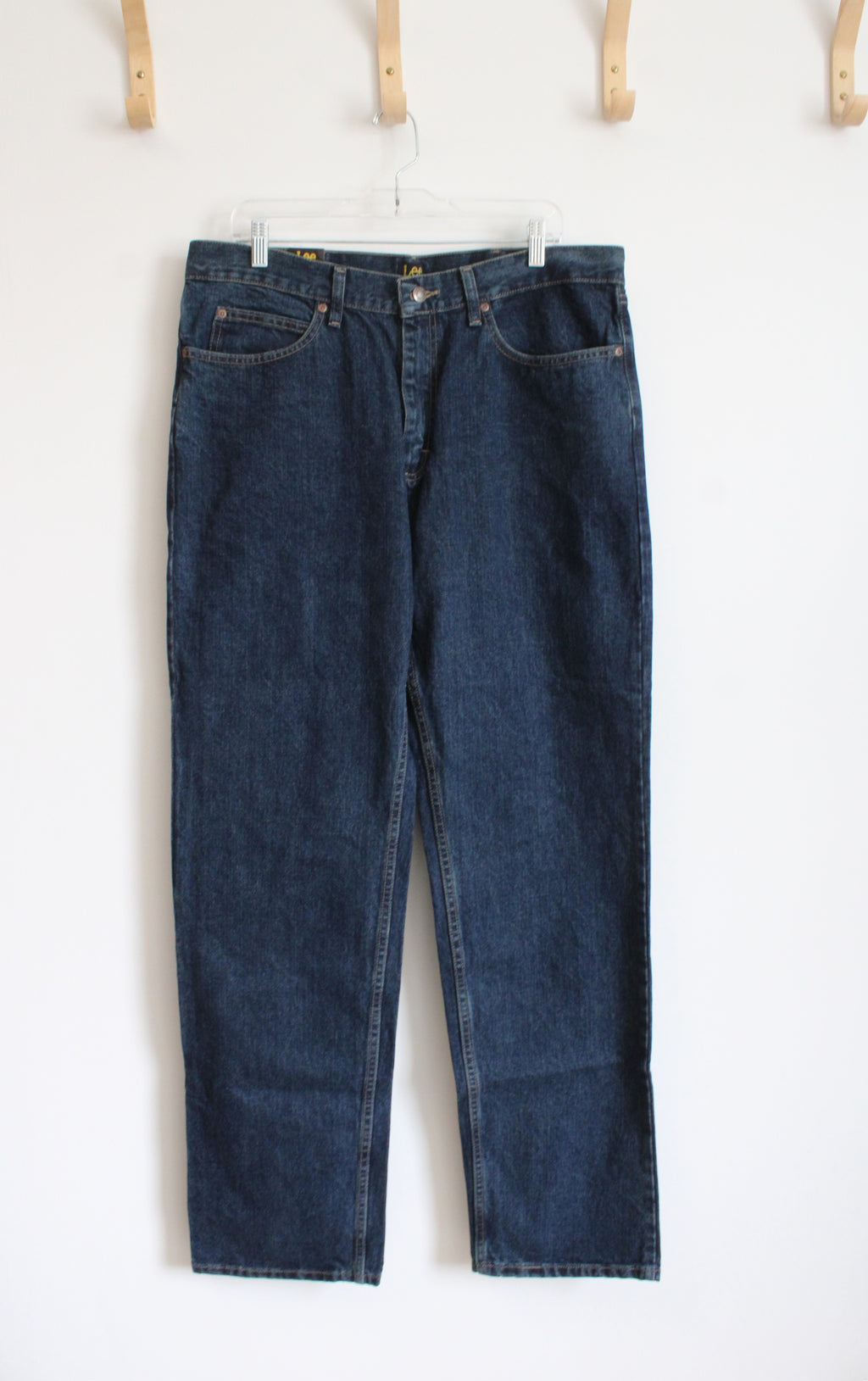 NEW Lee Dark Wash Relaxed Fit Jeans | 36X34