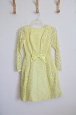Yellow Lace Long Sleeved Dress | XS/S