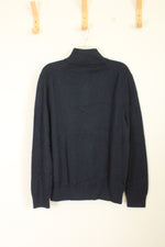 New Nautica Navy Quarter Zip Sweater | M
