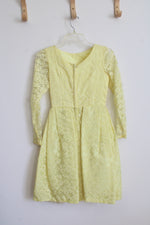 Yellow Lace Long Sleeved Dress | XS/S